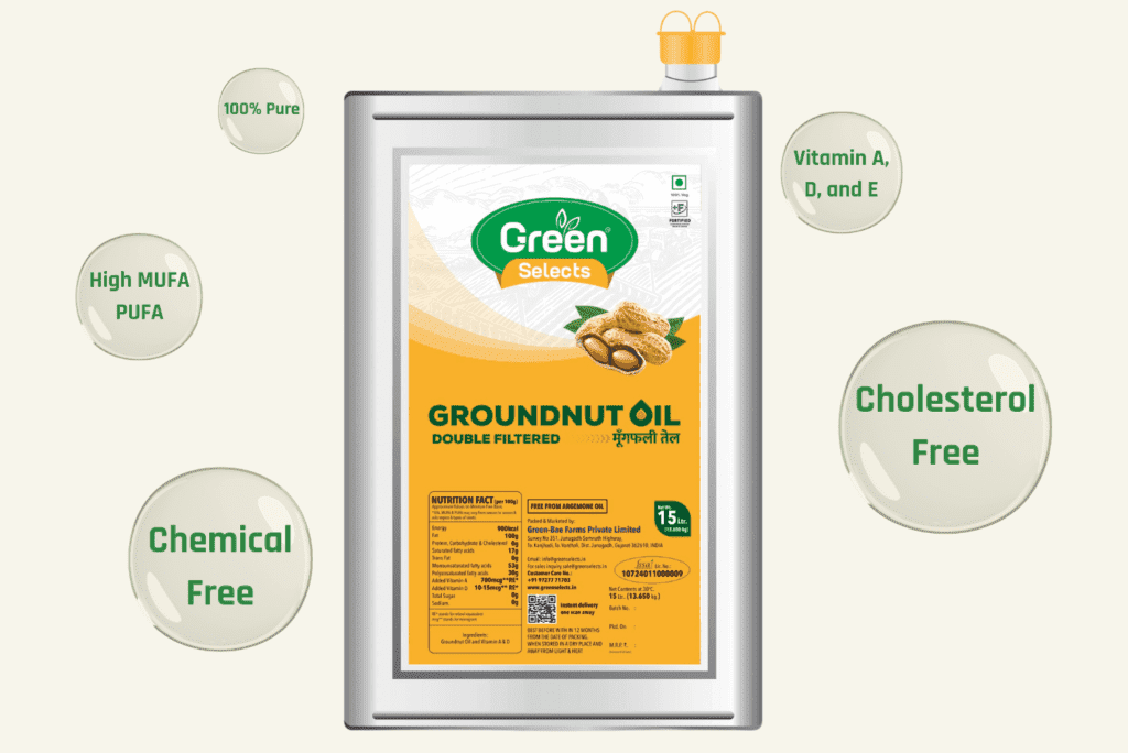 Double filtered groundnut oil | Green Selects