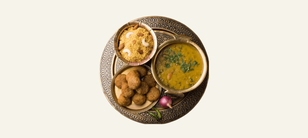 Daal baati churma made in groundnut oil
